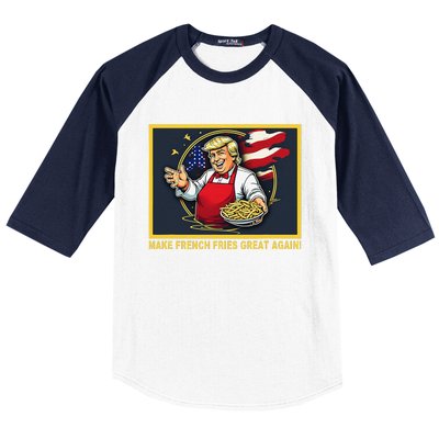 Trump Funny Make Fries Great Again Baseball Sleeve Shirt