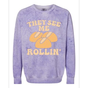 Thanksgiving Family Matching Outfit They See Me Rollin Colorblast Crewneck Sweatshirt