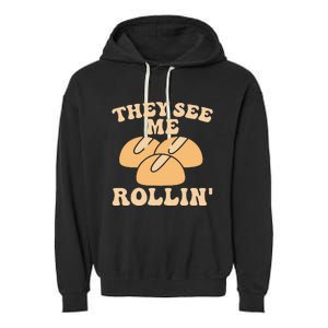 Thanksgiving Family Matching Outfit They See Me Rollin Garment-Dyed Fleece Hoodie