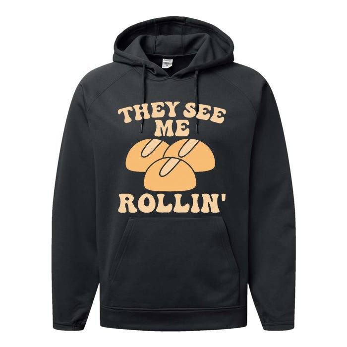 Thanksgiving Family Matching Outfit They See Me Rollin Performance Fleece Hoodie