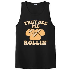 Thanksgiving Family Matching Outfit They See Me Rollin PosiCharge Competitor Tank