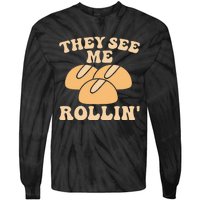 Thanksgiving Family Matching Outfit They See Me Rollin Tie-Dye Long Sleeve Shirt