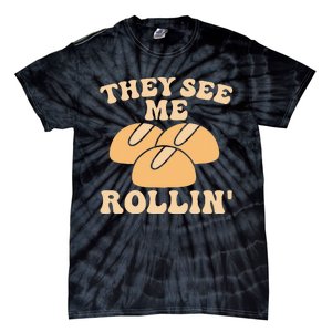 Thanksgiving Family Matching Outfit They See Me Rollin Tie-Dye T-Shirt