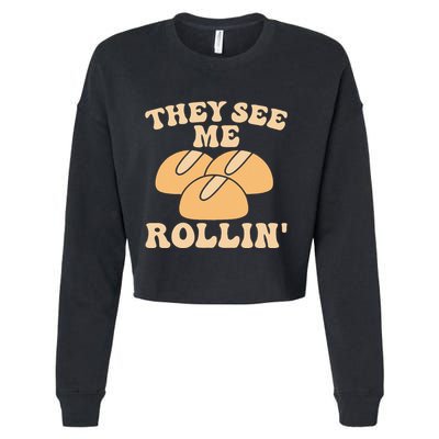 Thanksgiving Family Matching Outfit They See Me Rollin Cropped Pullover Crew