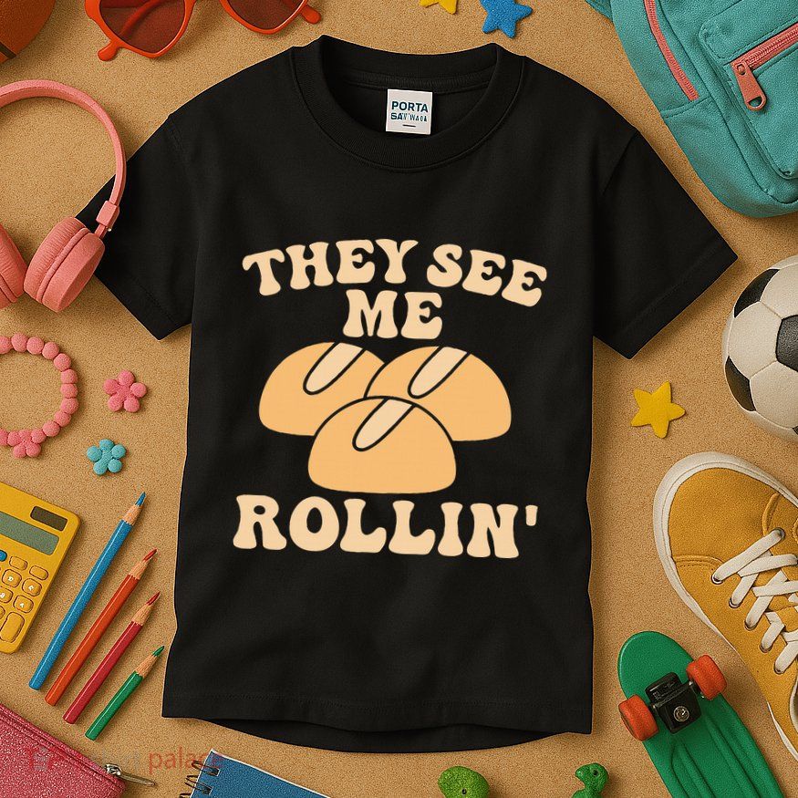 Thanksgiving Family Matching Outfit They See Me Rollin Kids T-Shirt