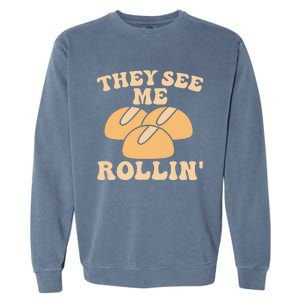 Thanksgiving Family Matching Outfit They See Me Rollin Garment-Dyed Sweatshirt