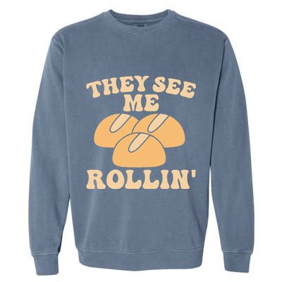 Thanksgiving Family Matching Outfit They See Me Rollin Garment-Dyed Sweatshirt