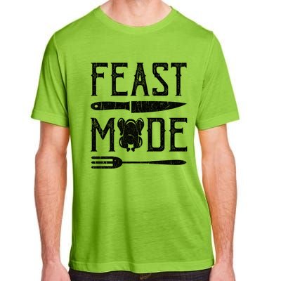 Turkey Feast Mode Gift Retro Vintage Funny Thanksgiving Day Gift Adult ChromaSoft Performance T-Shirt