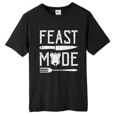 Turkey Feast Mode Gift Retro Vintage Funny Thanksgiving Day Gift Tall Fusion ChromaSoft Performance T-Shirt