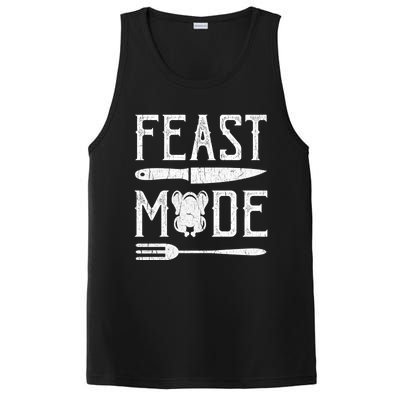 Turkey Feast Mode Gift Retro Vintage Funny Thanksgiving Day Gift PosiCharge Competitor Tank