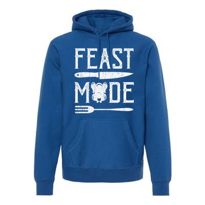 Turkey Feast Mode Gift Retro Vintage Funny Thanksgiving Day Gift Premium Hoodie