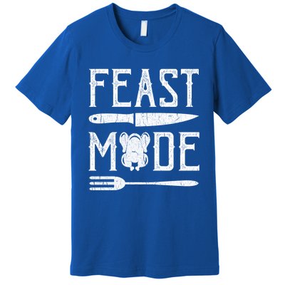 Turkey Feast Mode Gift Retro Vintage Funny Thanksgiving Day Gift Premium T-Shirt