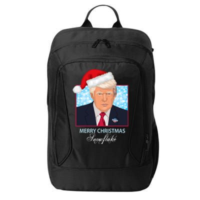 Trump Funny Merry Christmas Snowflake City Backpack