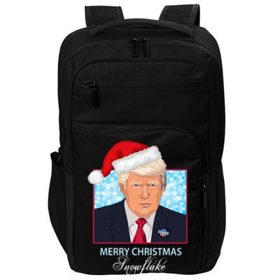 Trump Funny Merry Christmas Snowflake Impact Tech Backpack