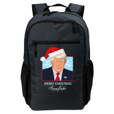 Trump Funny Merry Christmas Snowflake Daily Commute Backpack