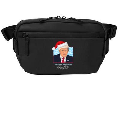 Trump Funny Merry Christmas Snowflake Crossbody Pack