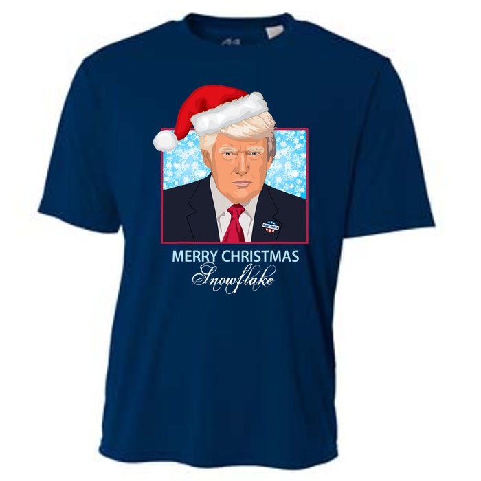 Trump Funny Merry Christmas Snowflake Cooling Performance Crew T-Shirt