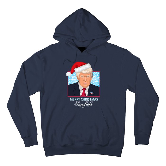 Trump Funny Merry Christmas Snowflake Hoodie