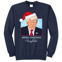 Trump Funny Merry Christmas Snowflake Sweatshirt