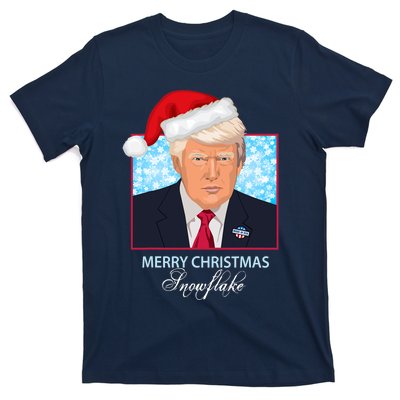 Trump Funny Merry Christmas Snowflake T-Shirt