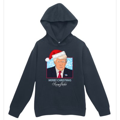 Trump Funny Merry Christmas Snowflake Urban Pullover Hoodie