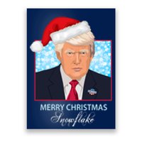 Trump Funny Merry Christmas Snowflake Poster