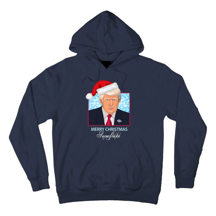 Trump Funny Merry Christmas Snowflake Tall Hoodie