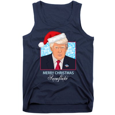 Trump Funny Merry Christmas Snowflake Tank Top