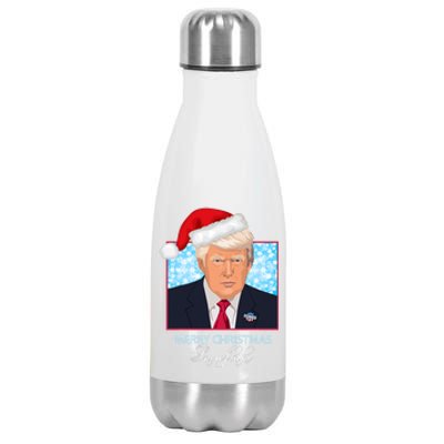 Trump Funny Merry Christmas Snowflake Stainless Steel Insulated Water Bottle