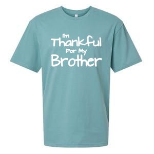 Thankful For My Brother Matching Family And Friends Gift Sueded Cloud Jersey T-Shirt