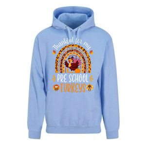 Thankful For My Pre School Turkeys Fall Thanksgiving Teacher Meaningful Gift Unisex Surf Hoodie