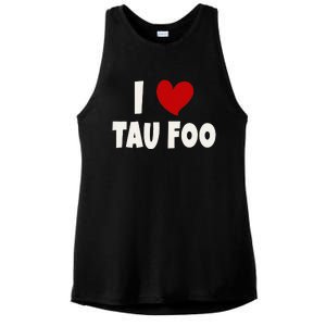 Tau Foo Malaysian Food Lover Malaysia I Love Tau Foo Ladies PosiCharge Tri-Blend Wicking Tank