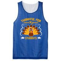 Thankful For My Student Love Inspire Fall Turkey Gift Mesh Reversible Basketball Jersey Tank