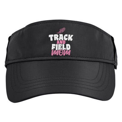 Track & Field Mom Sports Running Proud Mother's Day Adult Drive Performance Visor