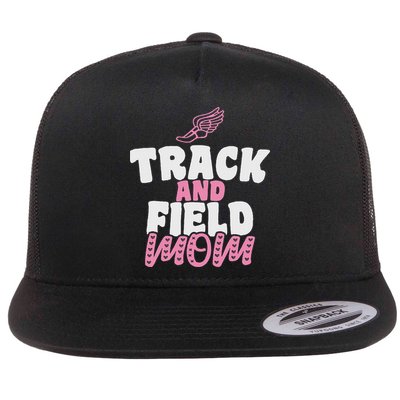 Track & Field Mom Sports Running Proud Mother's Day Flatbill Hat