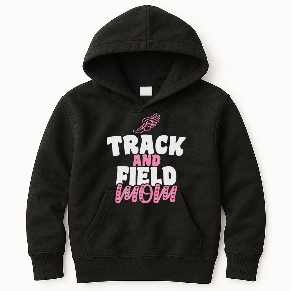 Track & Field Mom Sports Running Proud Mother's Day Kids Hoodie