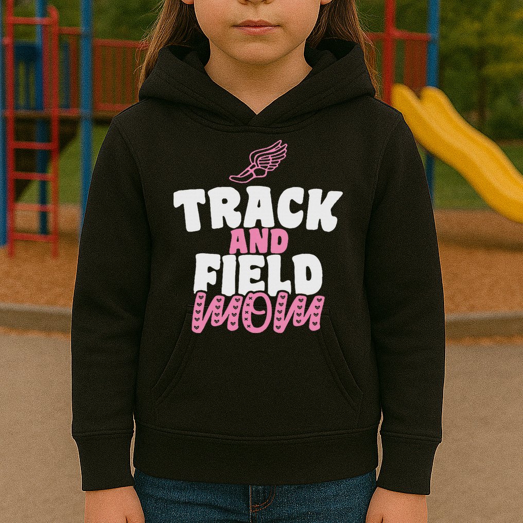 Track & Field Mom Sports Running Proud Mother's Day Kids Hoodie