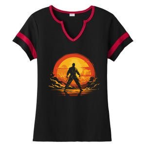 Taekwondo Fighter Martial Artist Mixed Martial Arts Mma Gift Ladies Halftime Notch Neck Tee