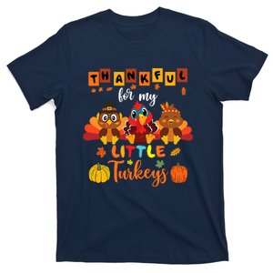 Thankful For My Little Turkeys Teacher Thanksgiving Wome T-Shirt