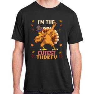 Thanksgiving Family Matching Im The Cutest Turkey Funny Adult ChromaSoft Performance T-Shirt