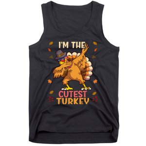 Thanksgiving Family Matching Im The Cutest Turkey Funny Tank Top