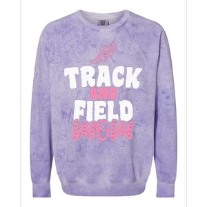 Track & Field Mom Sports Proud Mother's Day Colorblast Crewneck Sweatshirt