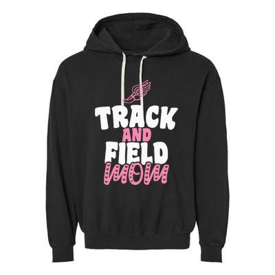 Track & Field Mom Sports Proud Mother's Day Garment-Dyed Fleece Hoodie