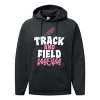 Track & Field Mom Sports Proud Mother's Day Performance Fleece Hoodie