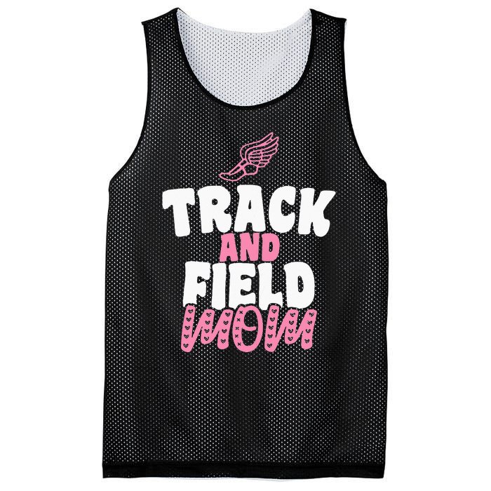 Track & Field Mom Sports Proud Mother's Day Mesh Reversible Basketball Jersey Tank