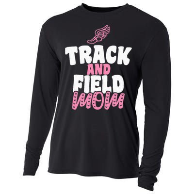 Track & Field Mom Sports Proud Mother's Day Cooling Performance Long Sleeve Crew