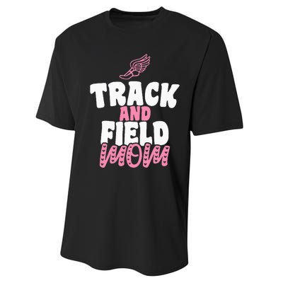 Track & Field Mom Sports Proud Mother's Day Performance Sprint T-Shirt