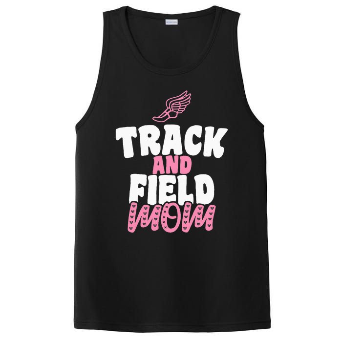 Track & Field Mom Sports Proud Mother's Day PosiCharge Competitor Tank