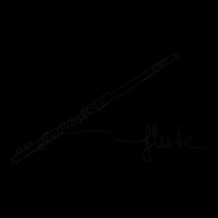 Transverse Flute Music Design One Line Flute Flat Bill Trucker Hat