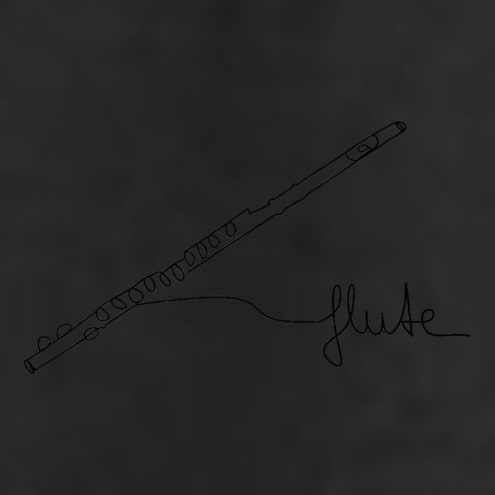 Transverse Flute Music Design One Line Flute 25L Jumbo Tote